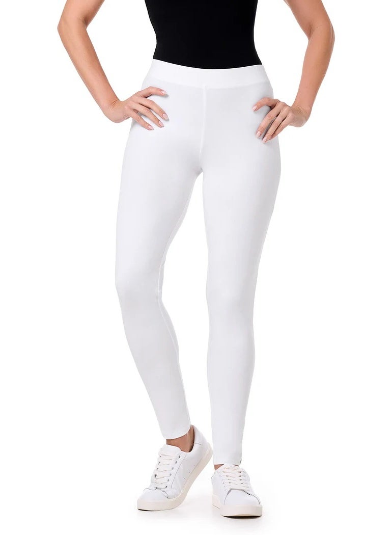 Perfectory Women's Cotton Legging, Comfortable Everyday Wardrobe Essential- White - Image 1
